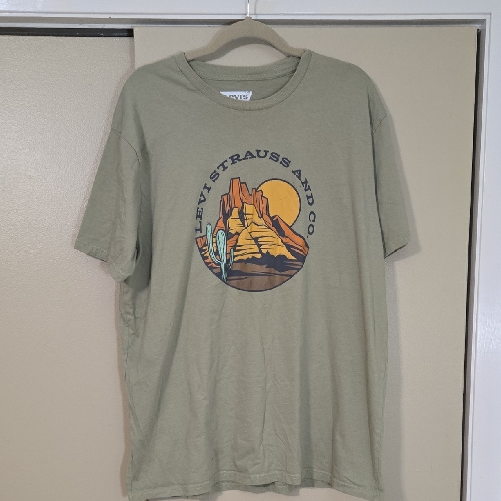 Levi's Green Graphic T-Shirt for Men Size XXL